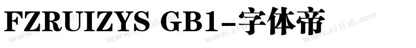 FZRUIZYS GB1字体转换